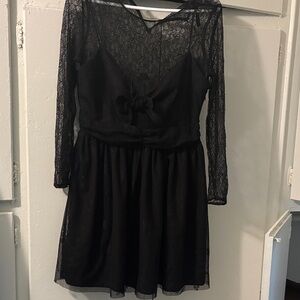 Zara Black Lace Mini Dress